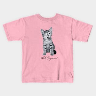 Hello Gorgeous - Cute Kitten - Cat Winking Kids T-Shirt